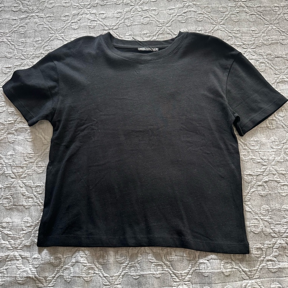 Zara Black Short Sleeve Tee